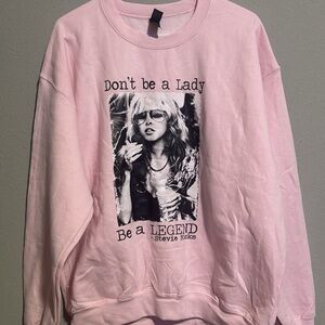 Pink Graphic Crewneck Sweatshirt - Stevie Nicks Inspired
